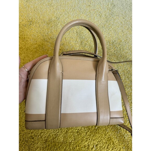 COPY - Coach Bleeker Bag Mini Preston Satchel Stripped Tan White Bag Crossbody - Picture 13 of 14